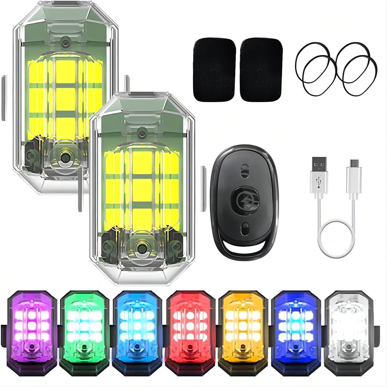 Drone Strobe Light - 1/2/4Pc Remote Motorcycle Lights RC Drone