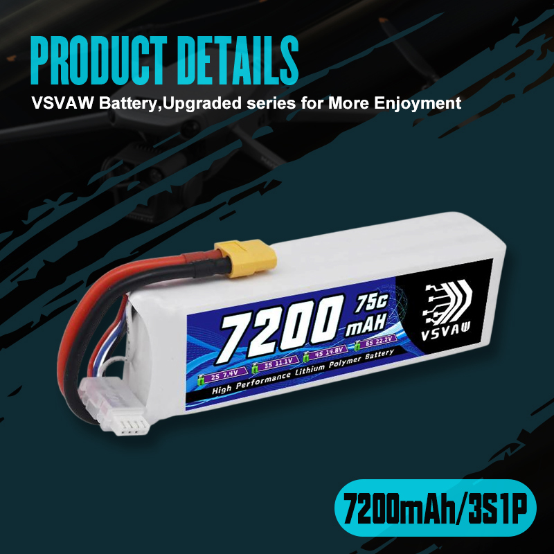 VSVAW 3S Lipo Battery 11.1V 72 - Drone Battery Adapter recensie en prijs