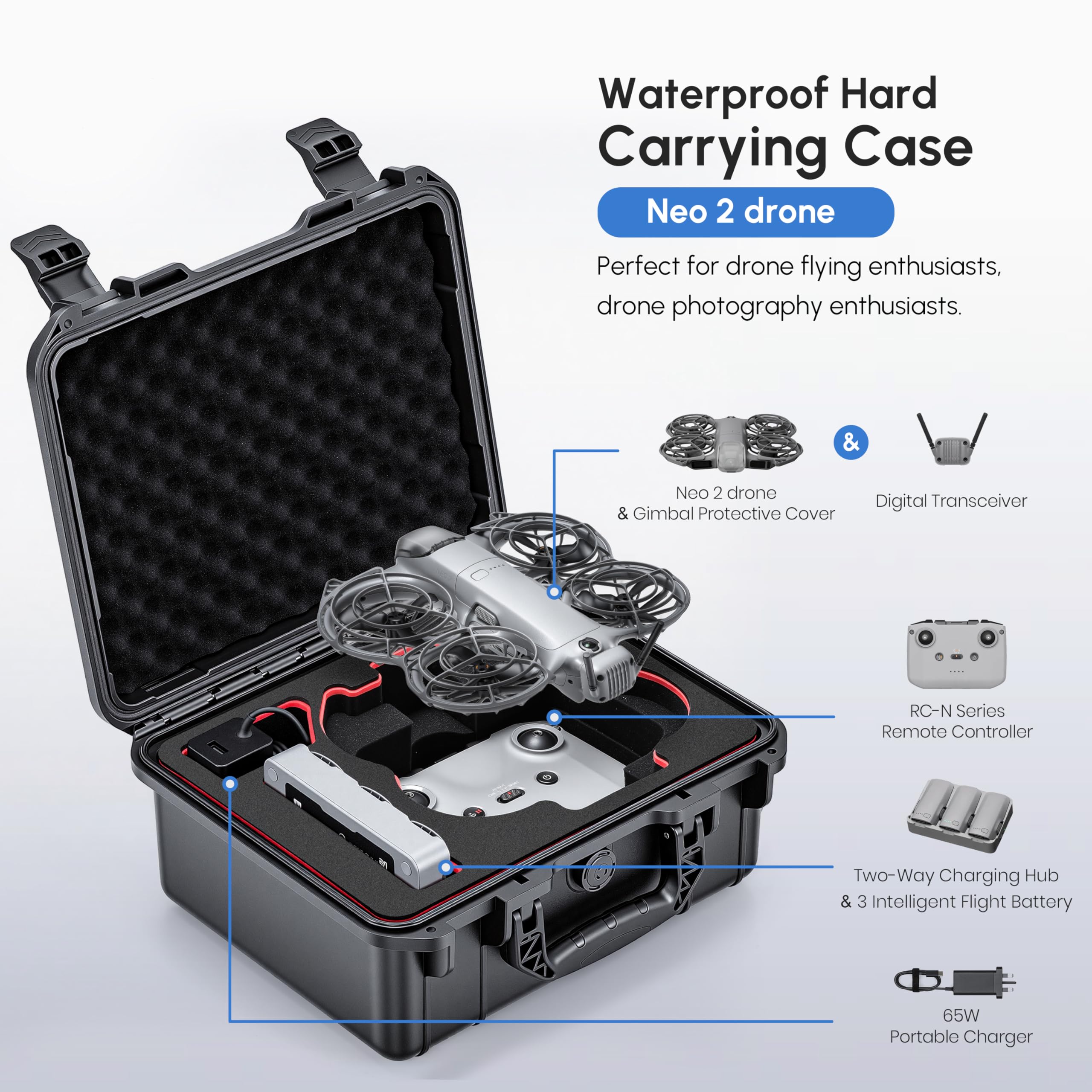 NEO 2 Case,Waterproof Hard Car - Drone Controller Hood recensie en prijs