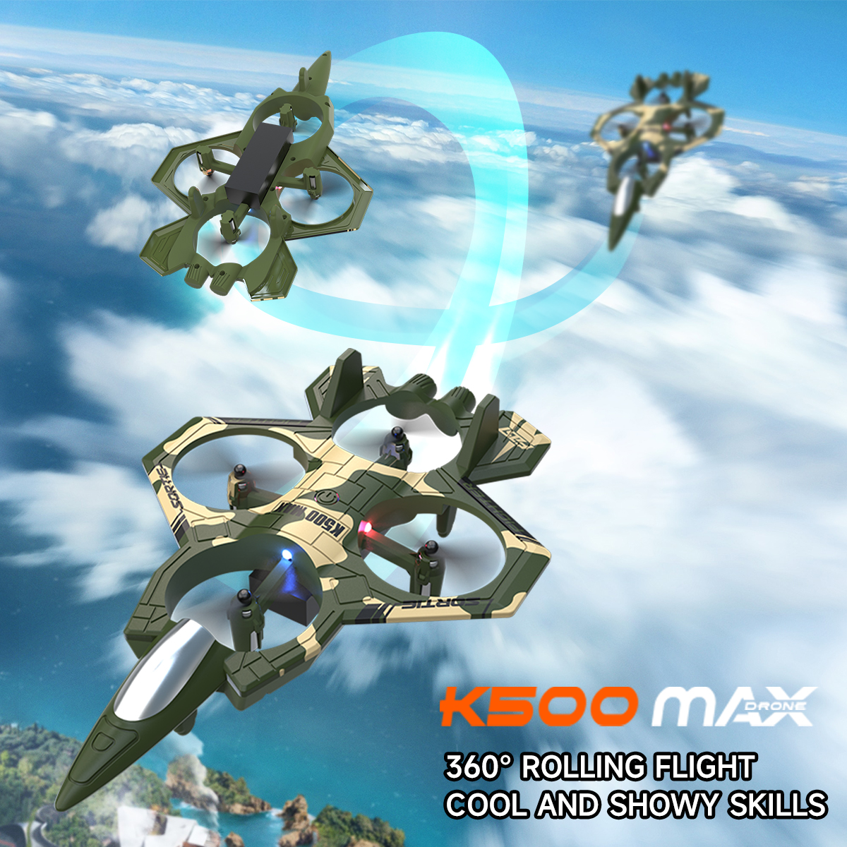 AXNEN K500 MAX RC Plane Fighte - Drone Beacon Light recensie en prijs
