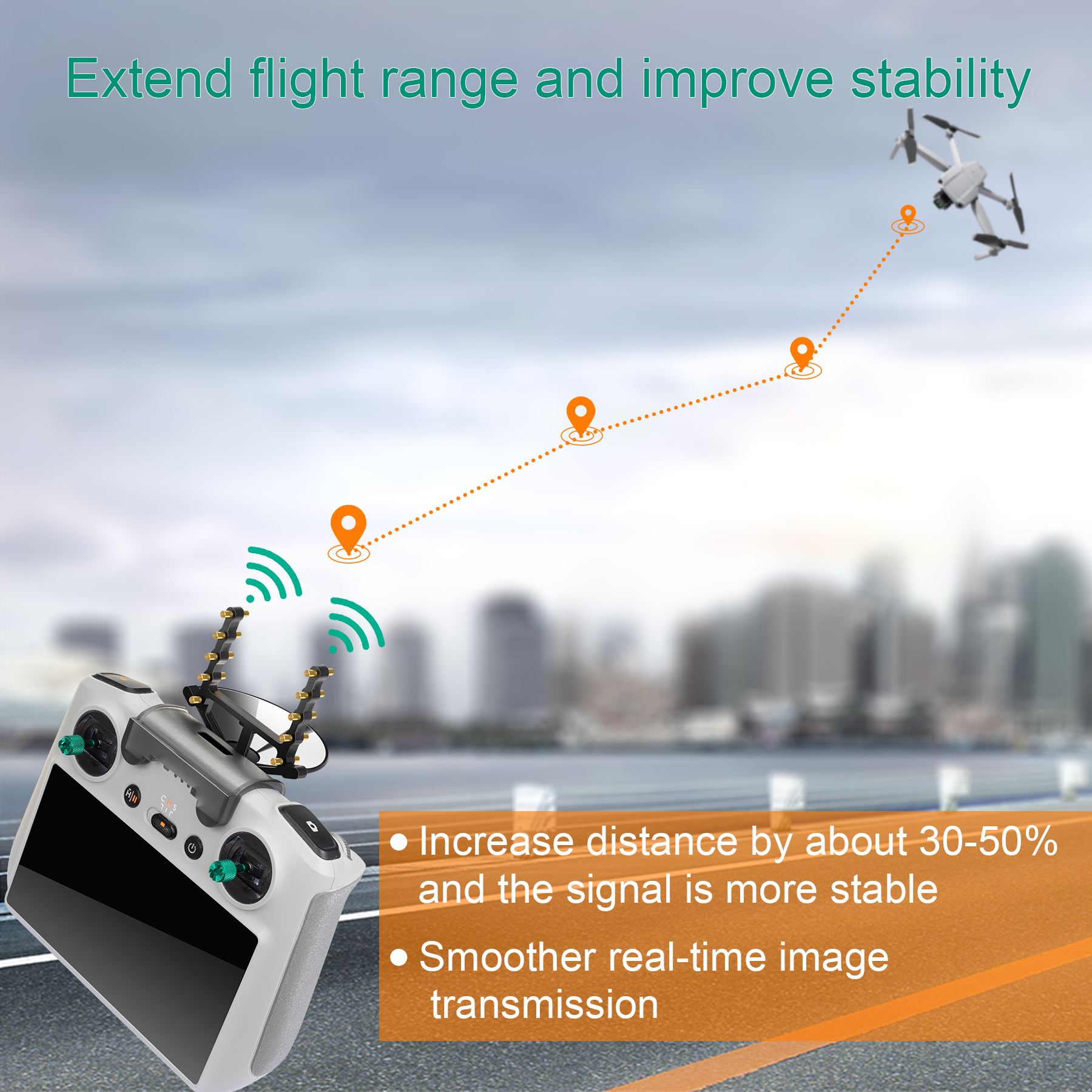 Antenna Signal Booster with Br - Drone Tablet Mount recensie en prijs