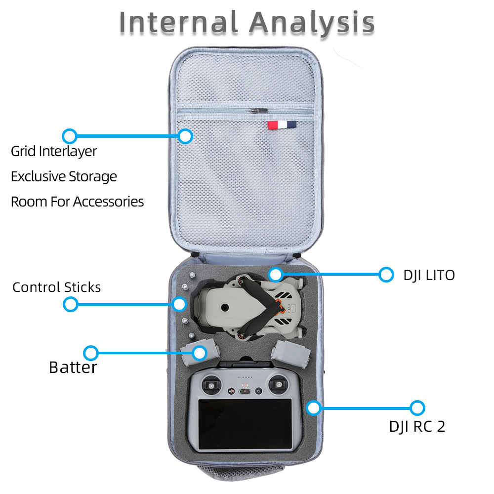 For DJI Lito 1/Lito X1 Portabl - Drone Carrying Case recensie en prijs