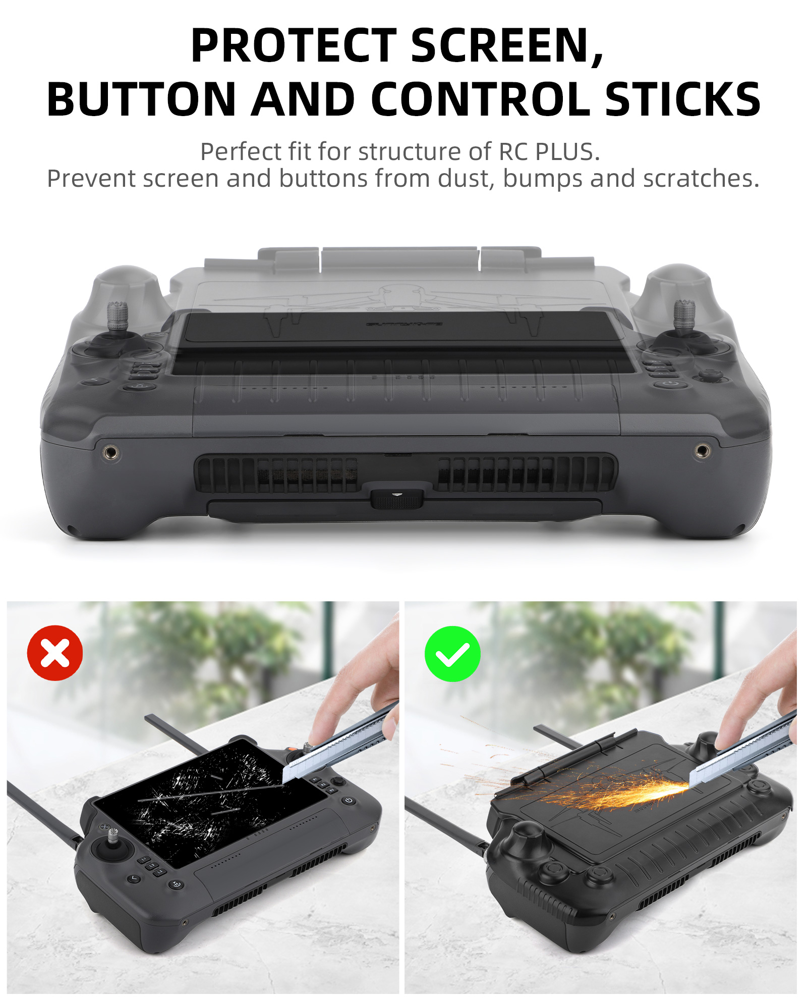 RC Plus Sun Hood Joystick Prot - Drone Sun Shade recensie en prijs
