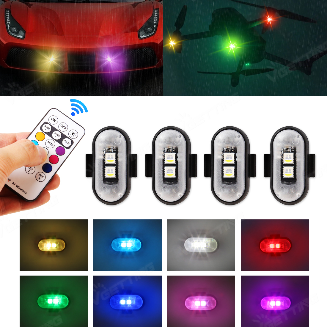 4Pcs Mini Drone Strobe Light 8 - Drone Strobe Light recensie en prijs
