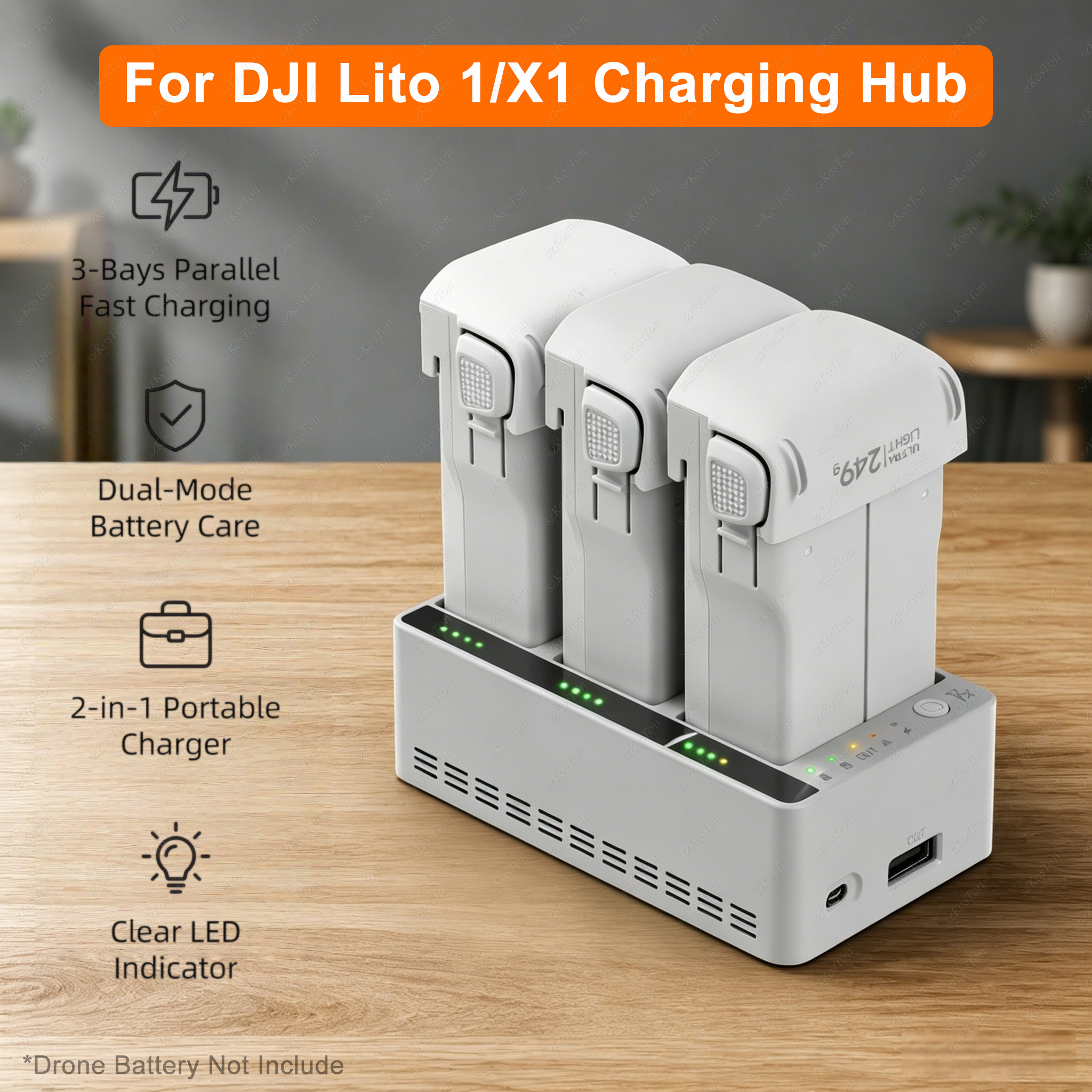 3-Way Battery Charger Butler F - Drone Charging Hub recensie en prijs