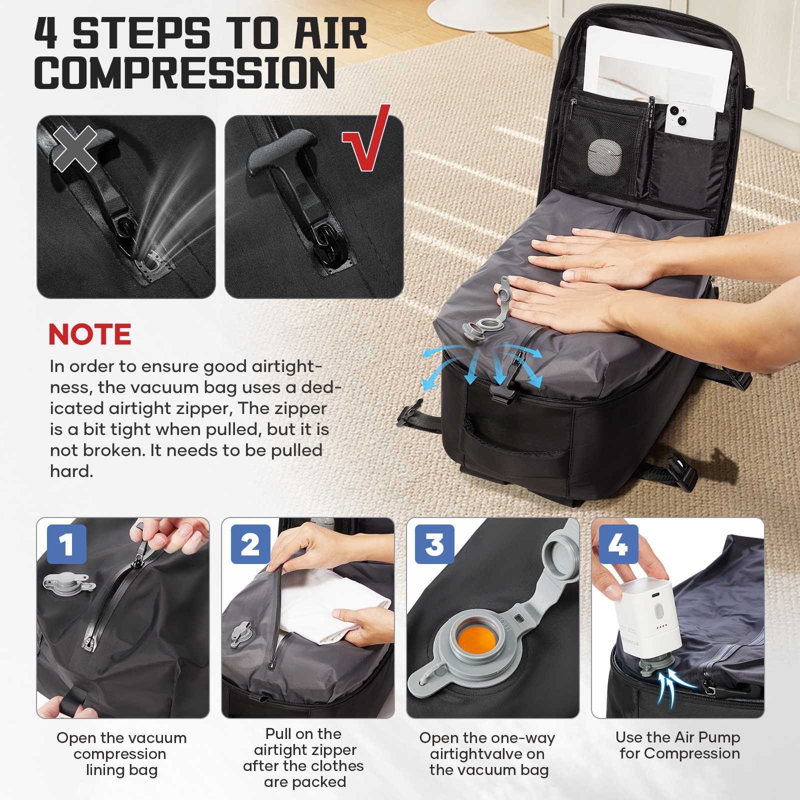 Women Backpack Vacuum Backpack - Drone Backpack recensie en prijs